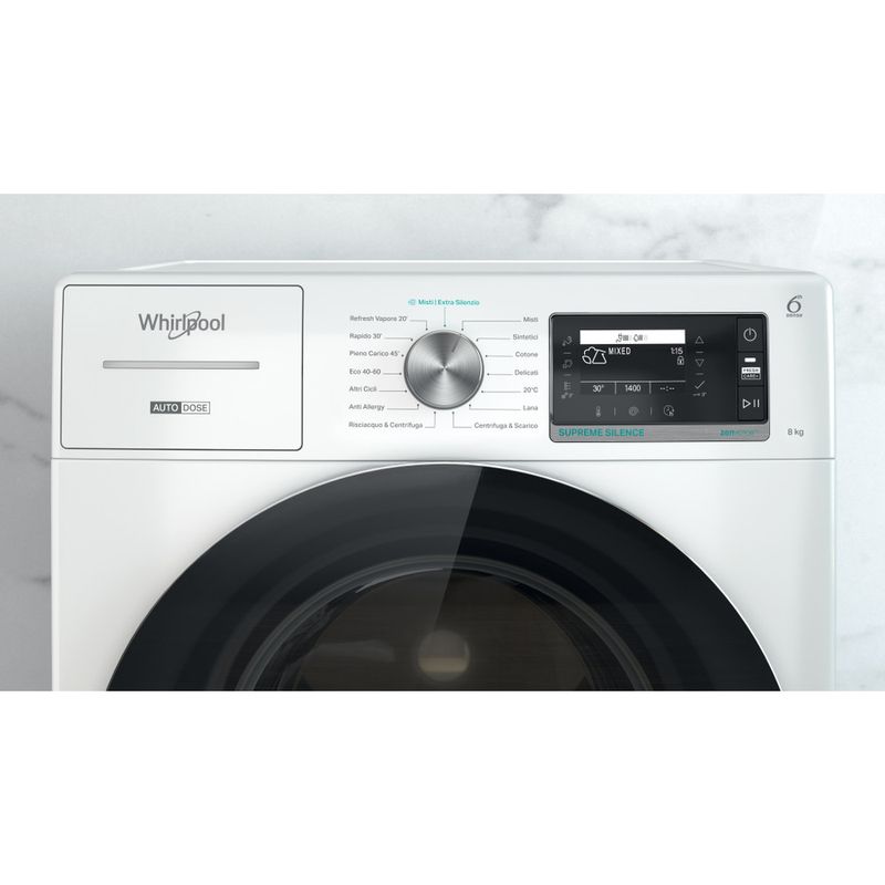 Whirlpool Lavabiancheria A libera installazione W7X W845WR IT Bianco Carica frontale B Control panel