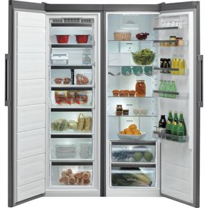 Whirlpool Frigorifero A libera installazione SW8 AM2 D XR 2 Optic Inox Perspective open