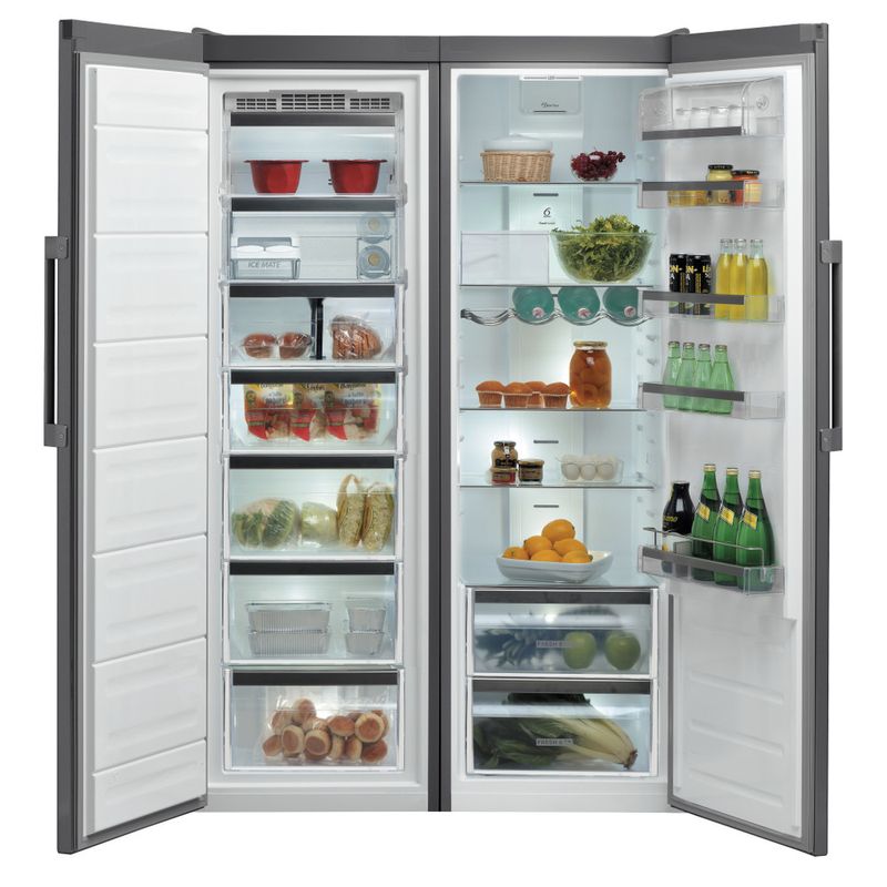 Whirlpool Frigorifero A libera installazione SW8 AM2 D XR 2 Optic Inox Frontal open