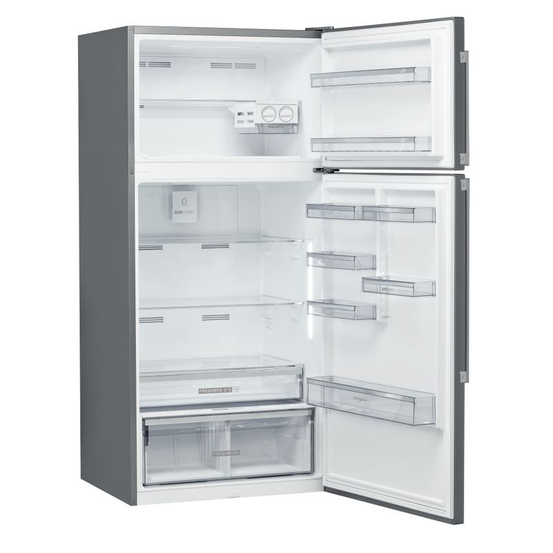 Whirlpool Combinazione Frigorifero/Congelatore A libera installazione W84TE 72 X 2 Inox 2 porte Perspective open