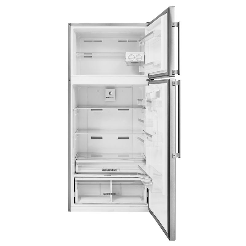 Whirlpool-Combinazione-Frigorifero-Congelatore-A-libera-installazione-W84TE-72-X-AQUA-2-Inox-2-porte-Frontal-open