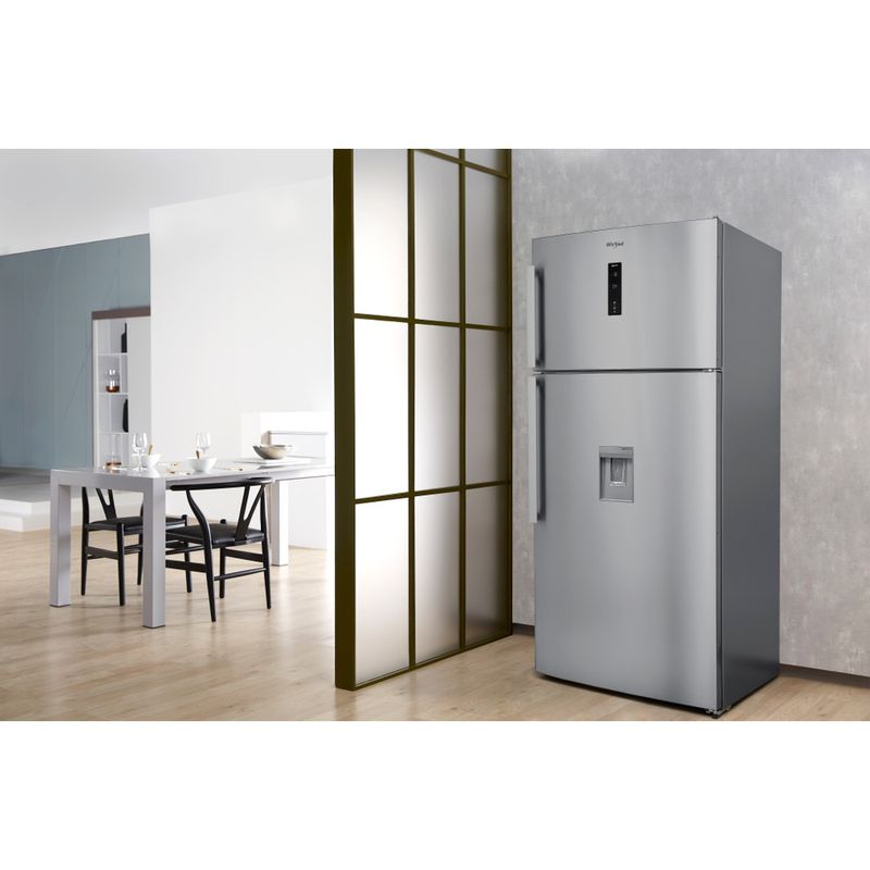 Whirlpool-Combinazione-Frigorifero-Congelatore-A-libera-installazione-W84TE-72-X-AQUA-2-Inox-2-porte-Lifestyle-perspective