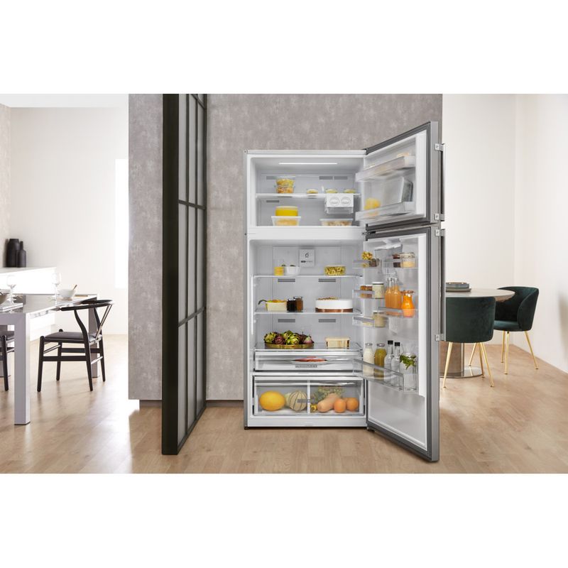 Whirlpool-Combinazione-Frigorifero-Congelatore-A-libera-installazione-W84TE-72-X-AQUA-2-Inox-2-porte-Lifestyle-frontal-open