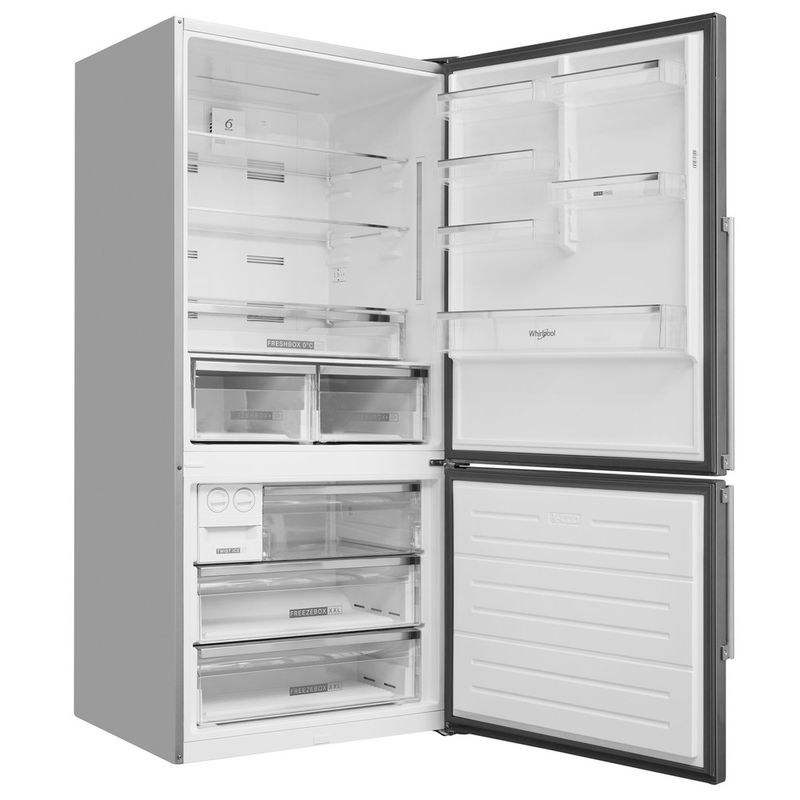 Whirlpool Combinazione Frigorifero/Congelatore A libera installazione W84BE 72 X 2 Inox 2 porte Perspective open