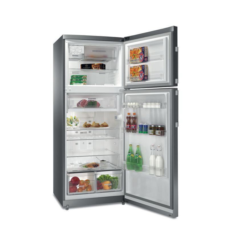 Whirlpool Combinazione Frigorifero/Congelatore A libera installazione WT70I 832 X Optic Inox 2 porte Perspective open