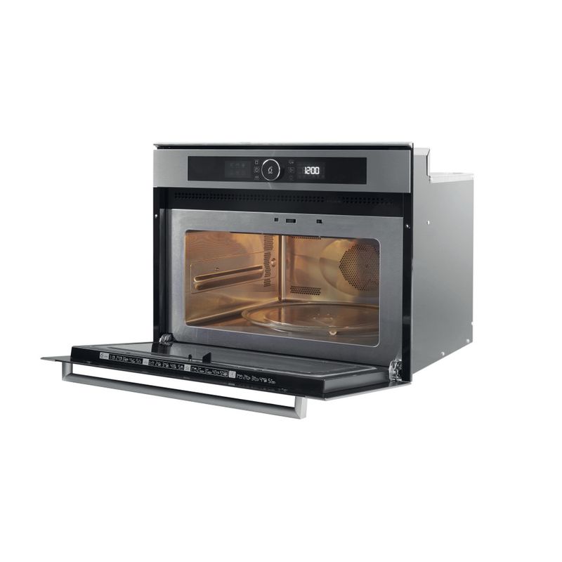 Whirlpool Microonde Da incasso AMW 509/IX Stainless Steel Elettronico 40 Microonde combinato 900 Perspective open