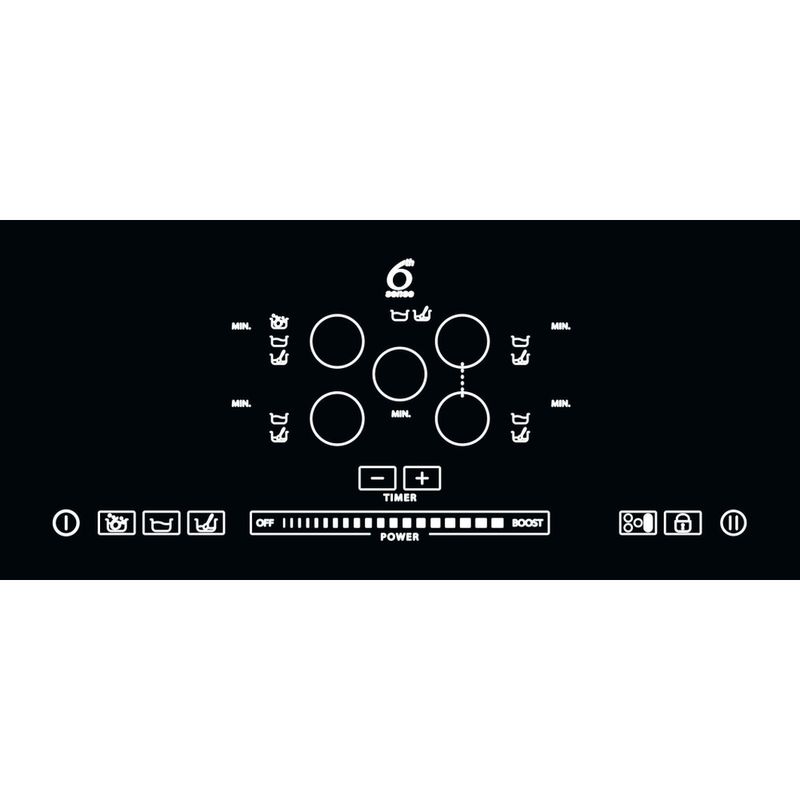 Whirlpool-Piano-cottura-ACM-795-BA-Nero-Induction-vitroceramic-Control-panel