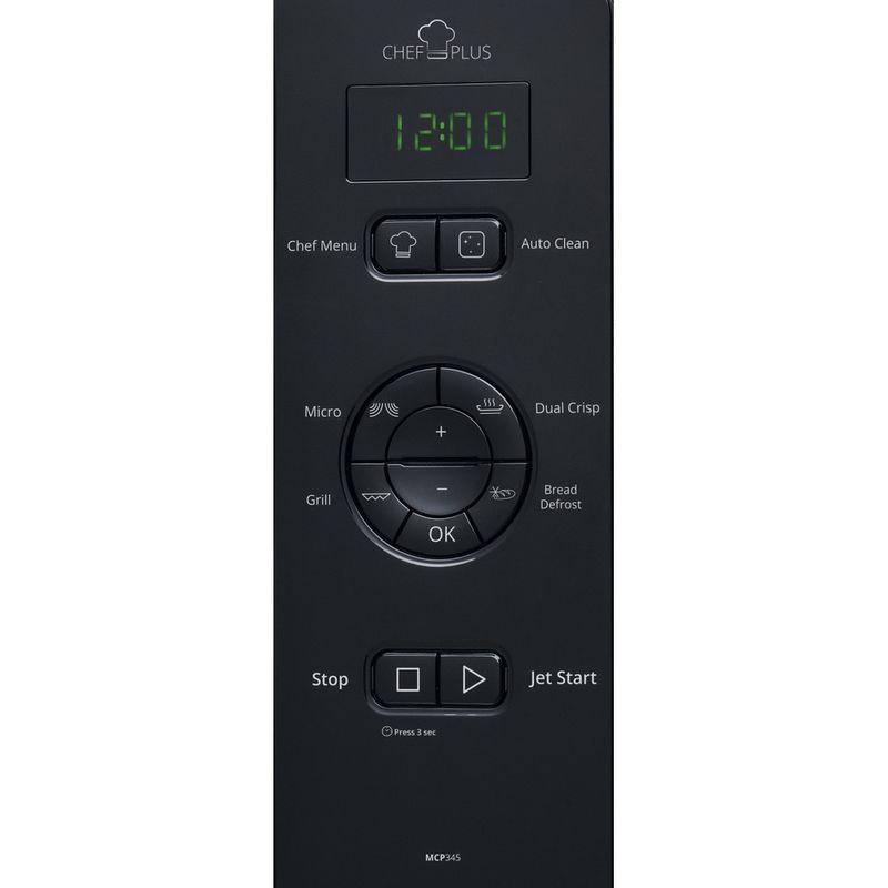 Whirlpool Microonde A libera installazione MCP 345 BL Nero Elettronico 25 Microonde + grill 800 Control panel