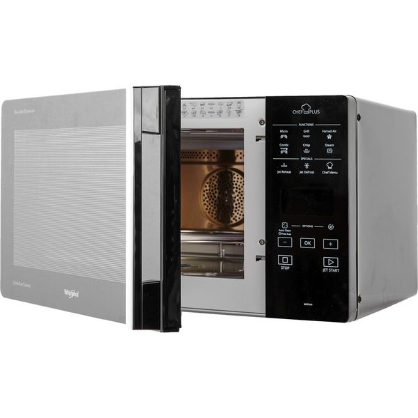 Whirlpool Microonde A libera installazione MCP 349 BL Nero Elettronico 25 Microonde combinato 800 Perspective open