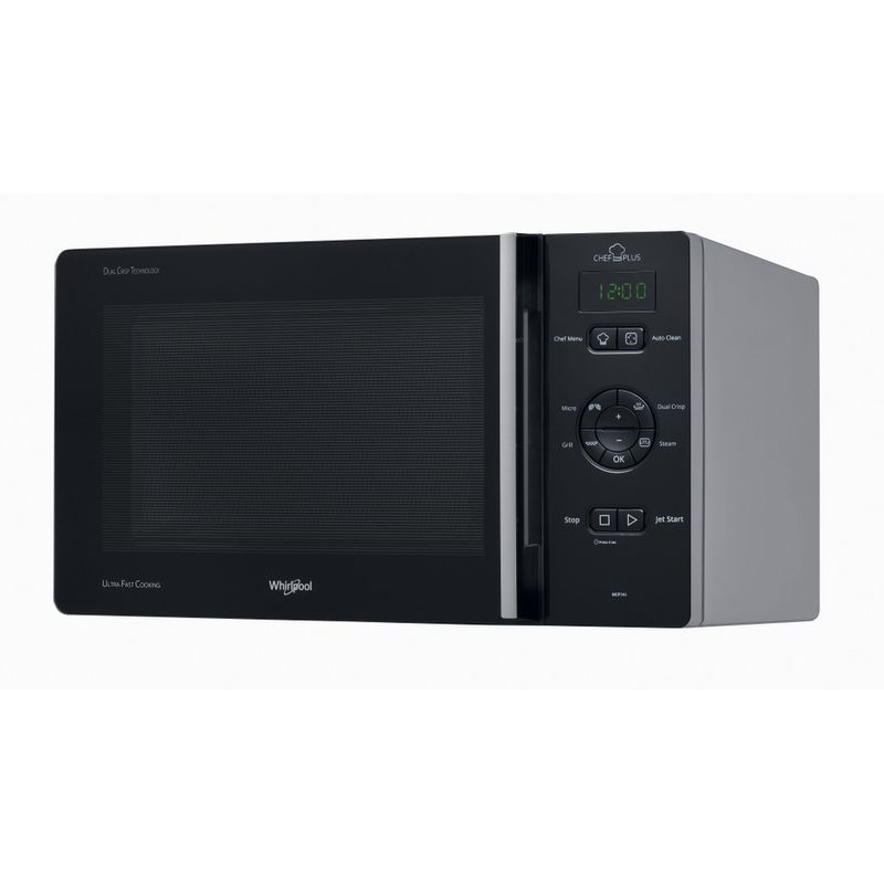 Whirlpool Microonde A libera installazione MCP 346 SL Argento Elettronico 25 Microonde + grill 800 Perspective