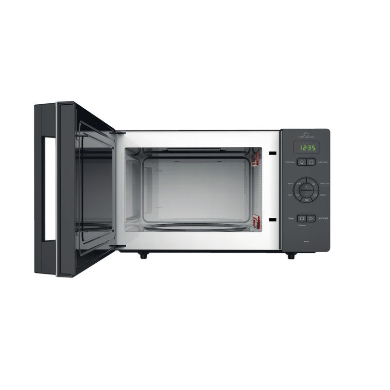 Whirlpool Microonde A libera installazione MCP 346 SL Argento Elettronico 25 Microonde + grill 800 Frontal open
