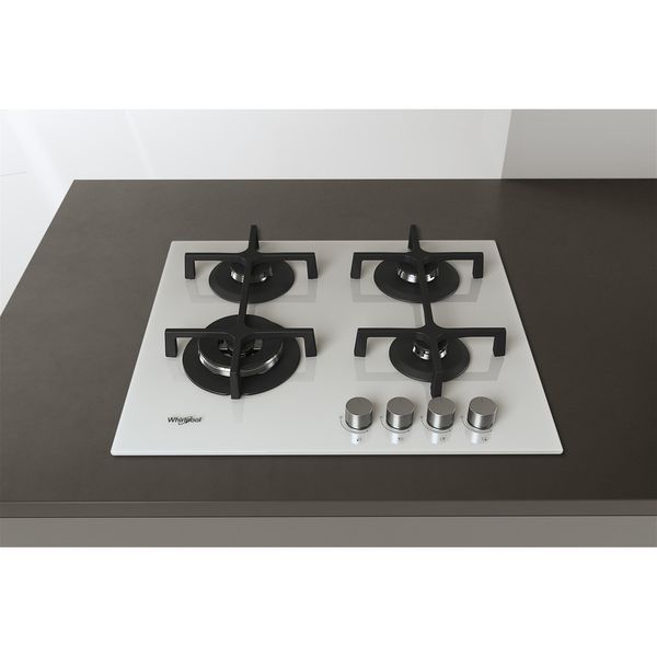 Whirlpool Piano cottura GOA 6423/WH Bianco GAS Lifestyle frontal top down