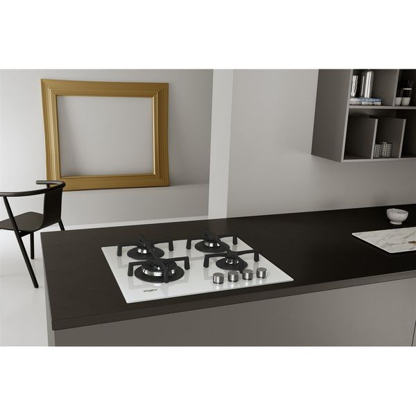 Whirlpool Piano cottura GOA 6423/WH Bianco GAS Lifestyle perspective