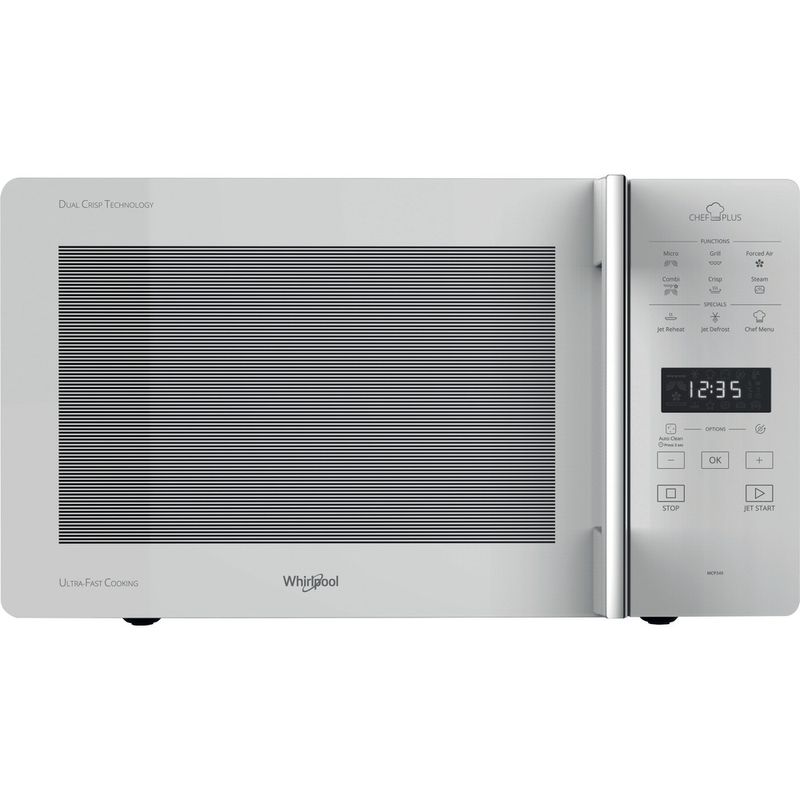 Whirlpool Microonde A libera installazione MCP 349 WH Bianco Elettronico 25 Microonde combinato 800 Frontal open