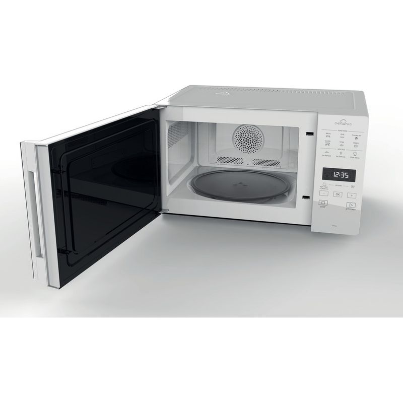 Whirlpool Microonde A libera installazione MCP 349 WH Bianco Elettronico 25 Microonde combinato 800 Perspective open