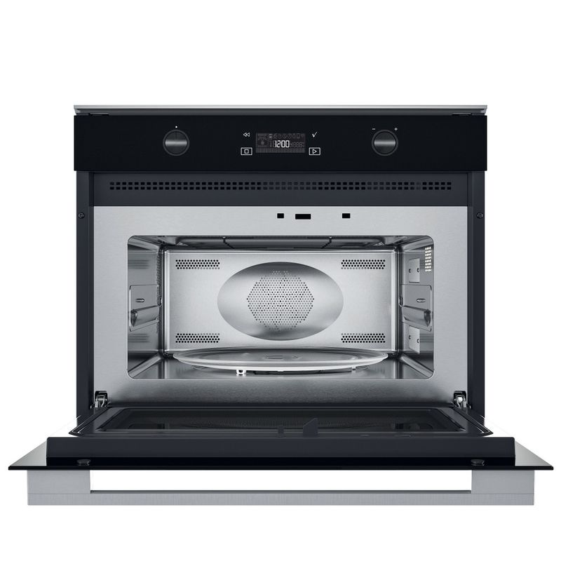 Whirlpool Microonde Da incasso W7 MW561 Stainless Steel Elettronico 40 Microonde combinato 900 Frontal open