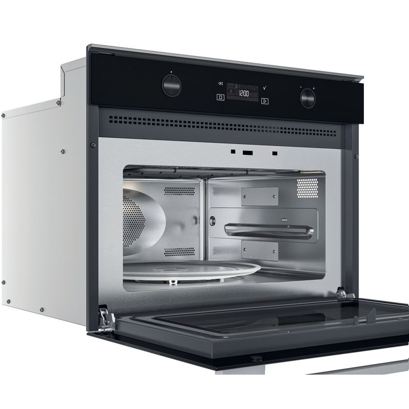 Whirlpool Microonde Da incasso W7 MW561 Stainless Steel Elettronico 40 Microonde combinato 900 Perspective open