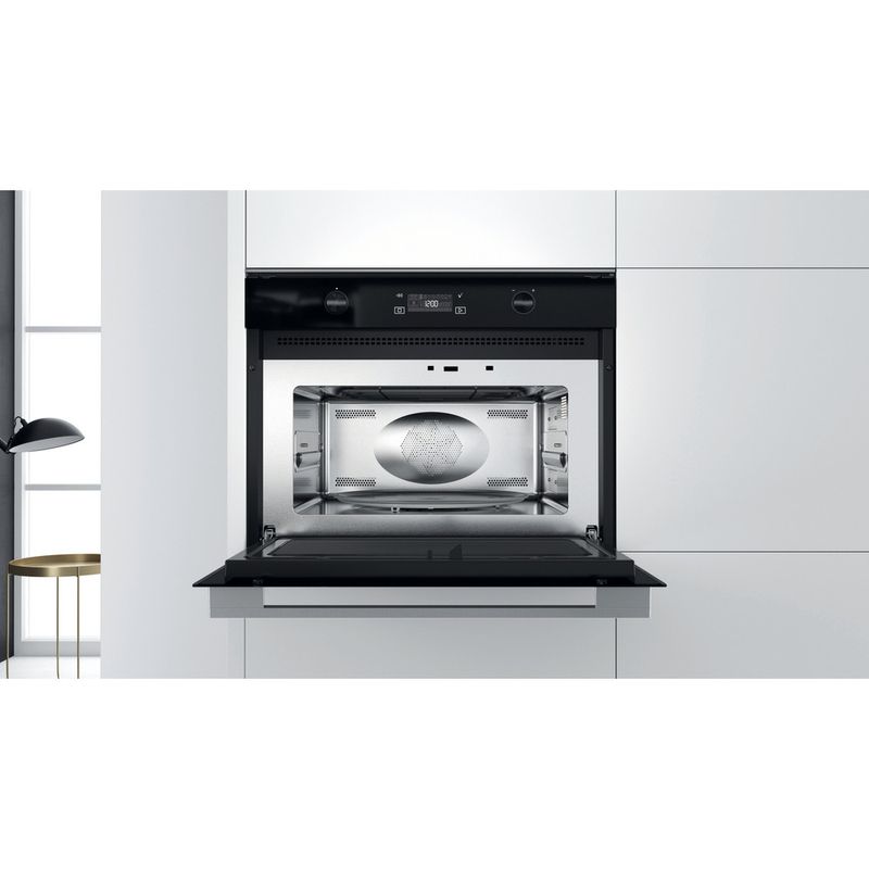 Whirlpool Microonde Da incasso W7 MW561 Stainless Steel Elettronico 40 Microonde combinato 900 Lifestyle frontal open