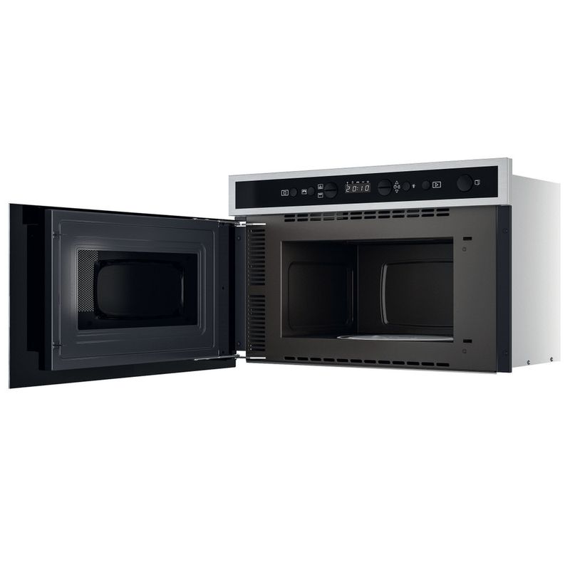 Whirlpool Microonde Da incasso W6 MN840 Stainless Steel Elettronico 22 Microonde + grill 750 Perspective open