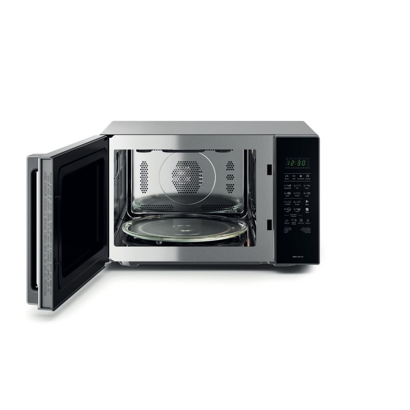 Whirlpool-Microonde-A-libera-installazione-MWO-730-1-SL-Argento-Elettronico-30-Microonde-combinato-900-Frontal-open