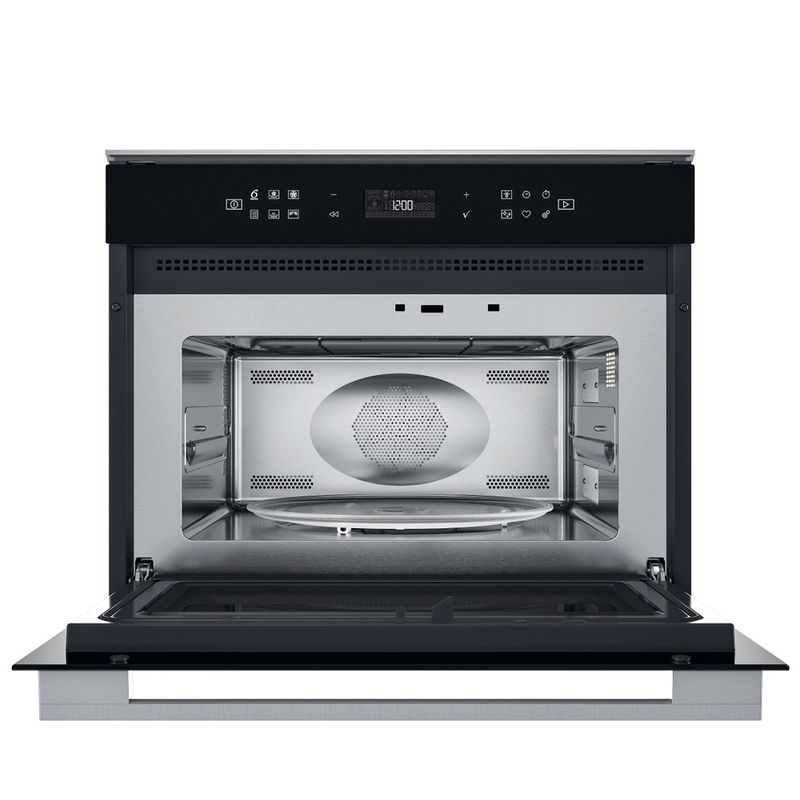 Whirlpool Microonde Da incasso W7 MW461 Stainless Steel Elettronico 40 Microonde combinato 900 Frontal open