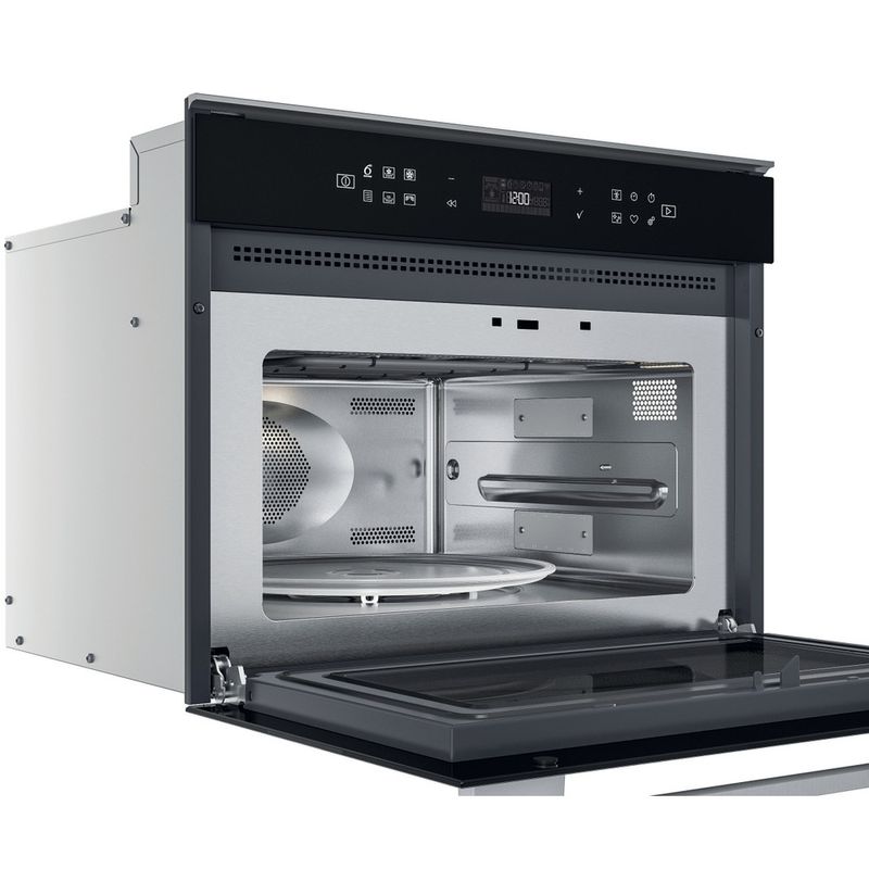 Whirlpool Microonde Da incasso W7 MW461 Stainless Steel Elettronico 40 Microonde combinato 900 Perspective open