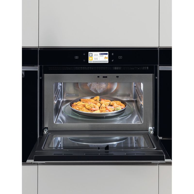 Whirlpool Microonde Da incasso W11I MW161 Dark Grey Elettronico 40 Microonde combinato 900 Lifestyle frontal open