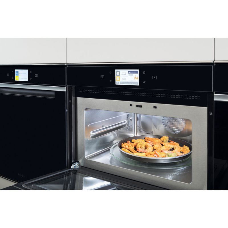 Whirlpool Microonde Da incasso W11I MW161 Dark Grey Elettronico 40 Microonde combinato 900 Lifestyle perspective open