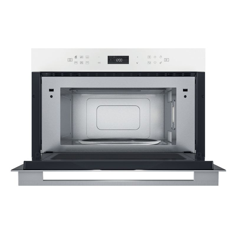 Whirlpool Microonde Da incasso W7 MD440 WH Bianco Elettronico 31 Microonde + grill 1000 Frontal open