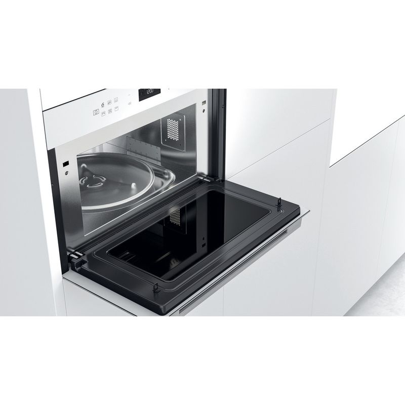 Whirlpool Forno Microonde da Incasso W7 MD440 BSS 60cm Bianco altezza 38,5