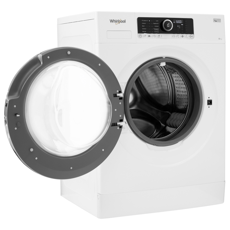 Whirlpool-Lavabiancheria-A-libera-installazione-BEST-ZEN-8-Bianco-Carica-frontale-A----Perspective-open