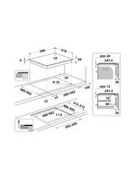 Whirlpool Piano cottura WL B4560 NE/W Bianco Induction vitroceramic Technical drawing