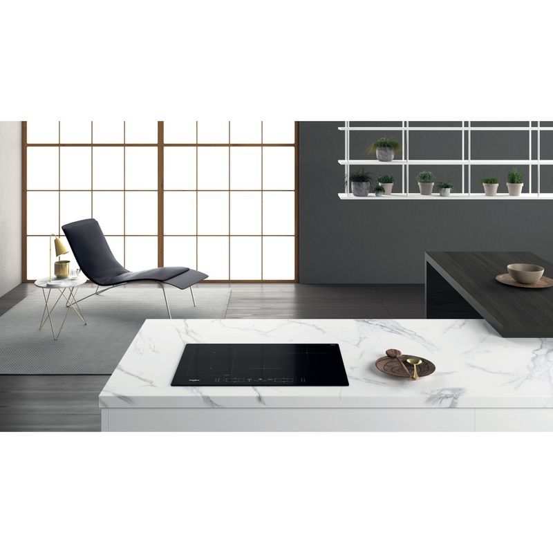 Whirlpool Piano cottura WL B2977 NE Nero Induction vitroceramic Lifestyle frontal top down