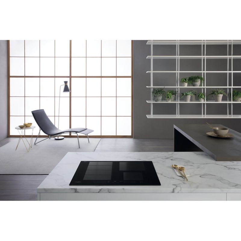 Whirlpool Piano cottura WF S2765 NE/IXL Nero Induction vitroceramic Lifestyle frontal top down