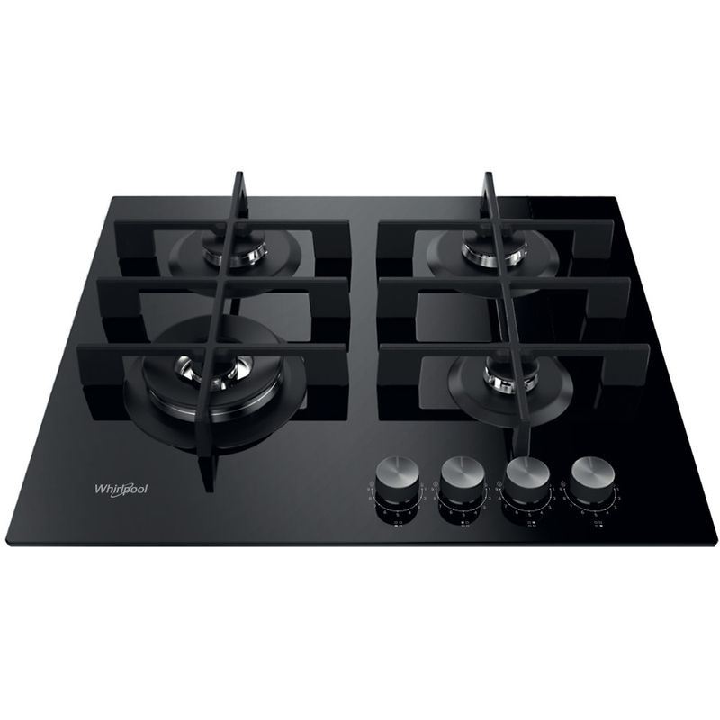 Whirlpool Piano cottura GOWL 628/NB Nero GAS Frontal top down