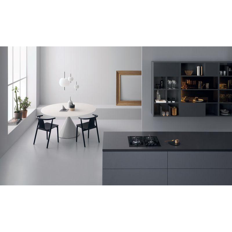 Whirlpool Piano cottura GOWL 628/NB Nero GAS Lifestyle frontal