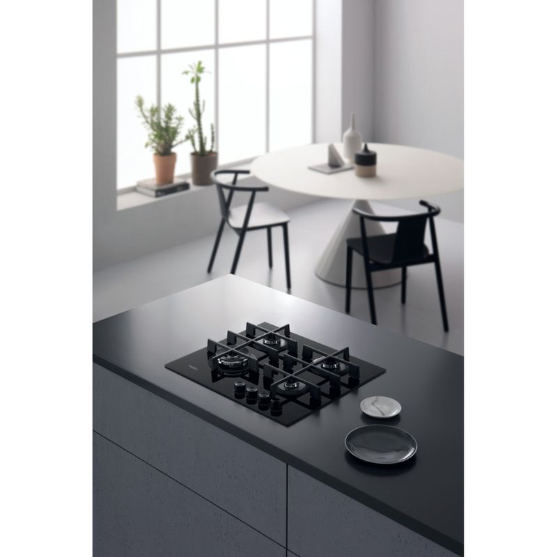 Whirlpool Piano cottura GOWL 628/NB Nero GAS Lifestyle perspective