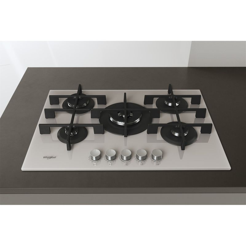 Whirlpool Piano cottura GOWL 758/WH Bianco GAS Lifestyle frontal top down