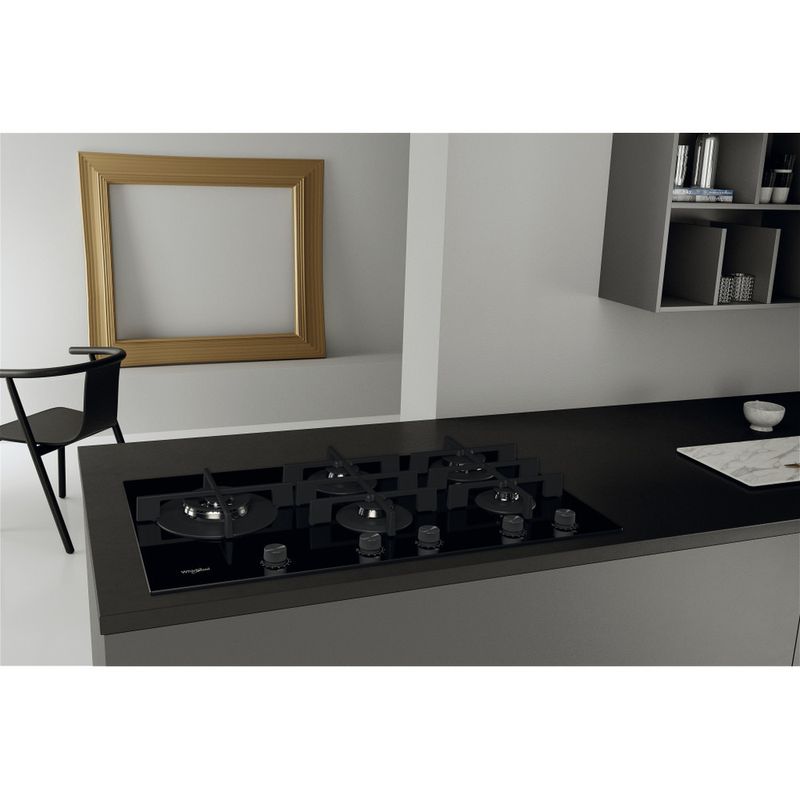 Whirlpool Piano cottura GOWL 958/NB Nero GAS Lifestyle perspective