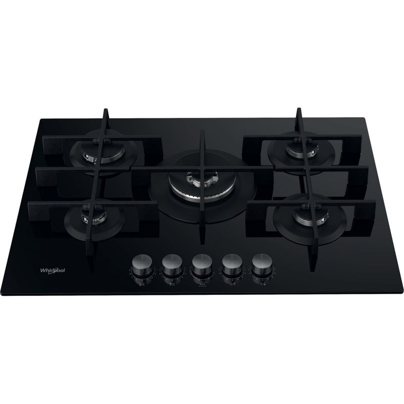 Whirlpool Piano cottura GOWL 758/NB Nero GAS Frontal top down
