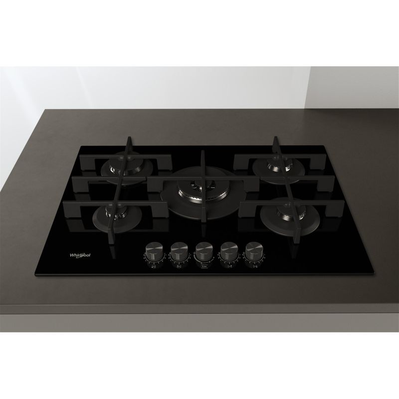 Whirlpool Piano cottura GOWL 758/NB Nero GAS Lifestyle frontal top down