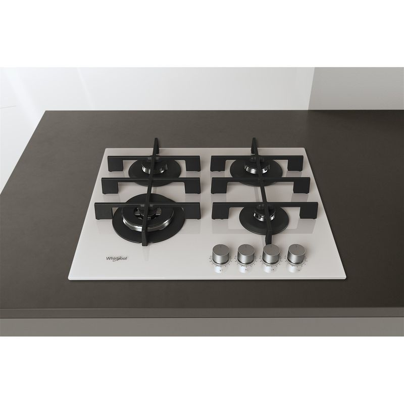 Whirlpool Piano cottura GOWL 628/WH Bianco GAS Lifestyle frontal top down
