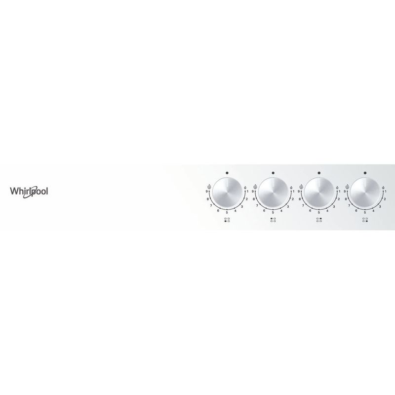 Whirlpool Piano cottura GOWL 628/WH Bianco GAS Control panel