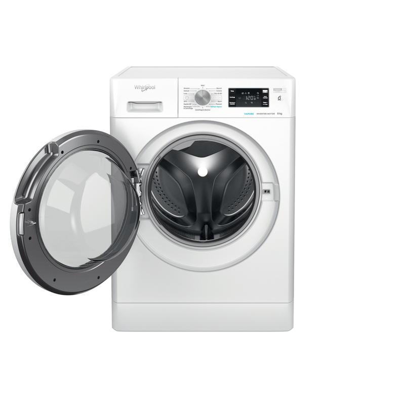 Whirlpool-Lavabiancheria-A-libera-installazione-FFB-D8-V-IT-Bianco-Carica-frontale-C-Frontal-open
