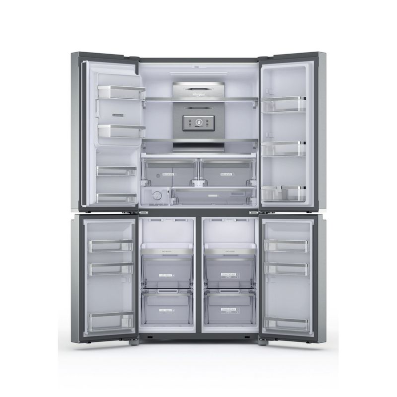 Whirlpool Side by side A libera installazione WQ9I MO1L Inox Frontal open