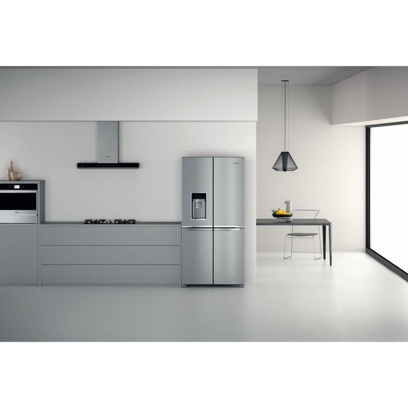 Whirlpool Side by side A libera installazione WQ9I MO1L Inox Lifestyle frontal