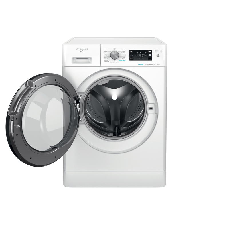Whirlpool-Lavabiancheria-A-libera-installazione-FFB-D9-BV-IT-Bianco-Carica-frontale-C-Frontal-open