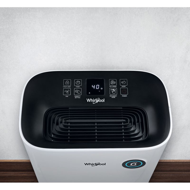 Whirlpool Dehumidifier DE20W5252 Bianco Lifestyle control panel