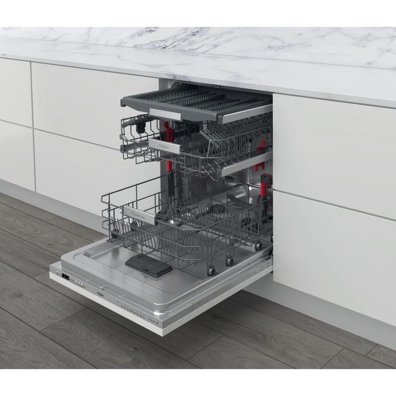 Whirlpool Lavastoviglie Da incasso WIO 3T126 PFE Totalmente integrato E Perspective open