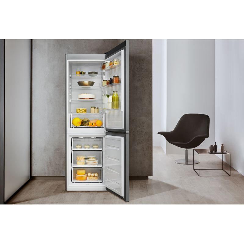 Whirlpool Combinazione Frigorifero/Congelatore A libera installazione W5 821E OX 2 Optic Inox 2 porte Lifestyle frontal open